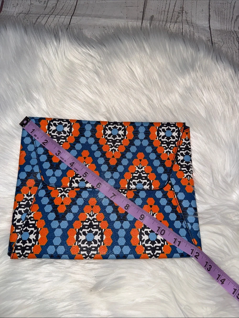 Vera Bradley Blue and Orange Geometric Tablet Sleeve